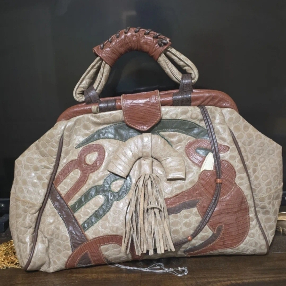 Vtg. 70’s 80's New York Leather Bag Purse